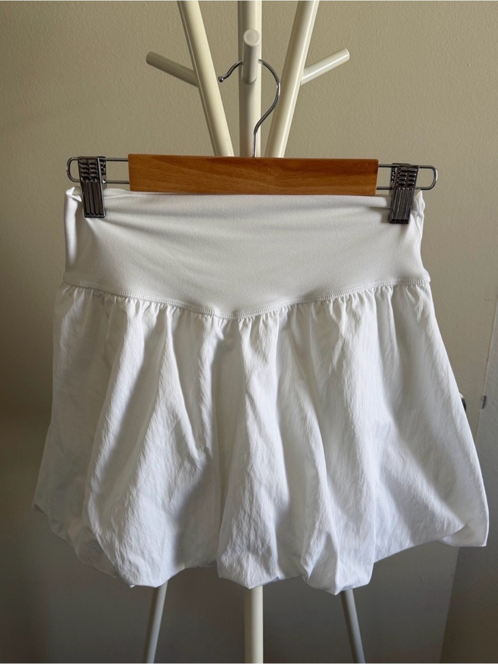 aerie White Mini Skirt with Wide Elastic Waistband